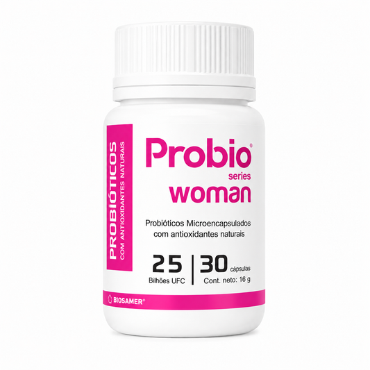 Probiótico Woman 25BI CFU: Probióticos + Frutos vermelhos - 30 Capsulas (1 mes)