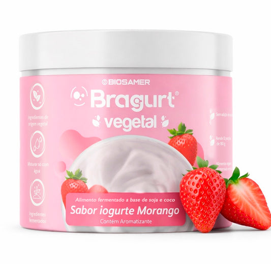 Iogurte Vegetal Probiótico Fermentado Sabor Morango 240g Bragurt