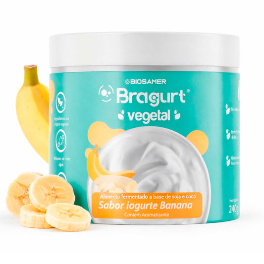 Bragurt Iogurte Vegetal Fermentado Sabor Banana 240g