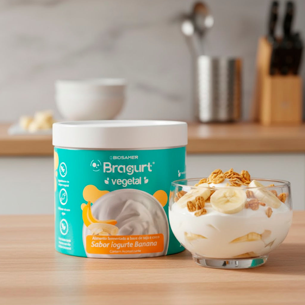 Bragurt Iogurte Vegetal Fermentado Sabor Banana 240g
